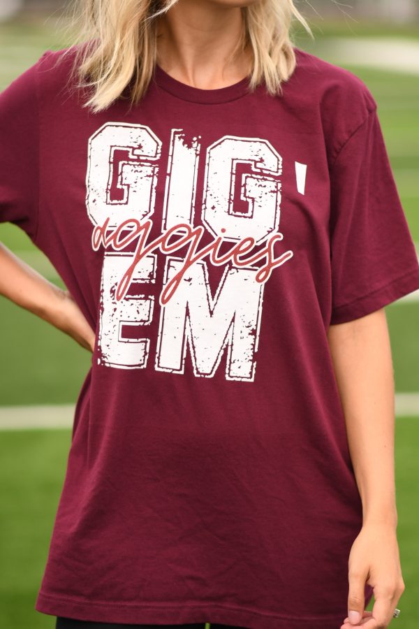 Gig Em Aggies Tee Online Sale