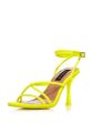 AQUA Womens Green Padded Ankle Strap Strappy Arlow Open Toe Flare Buckle Heeled Hot on Sale