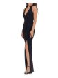 BETSY & ADAM Womens Zippered Sleeveless V Neck Full-Length Formal Gown Dress Hot on Sale