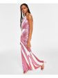 B DARLIN Womens Sequined Sleeveless Halter Maxi Party Gown Dress Supply