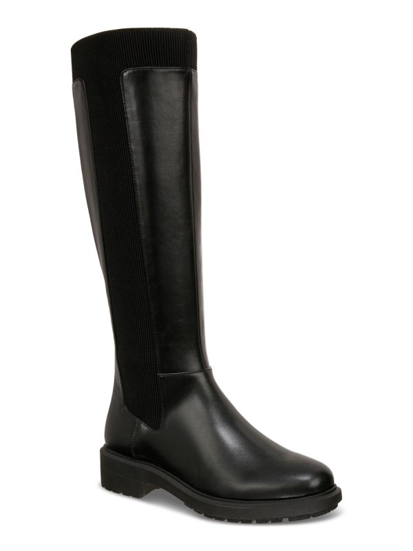 ALFANI Womens Black Goring Padded Tamira Round Toe Zip-Up Riding Boot M Fashion