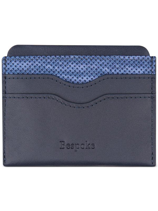 BESPOKE Men s Navy Color Block Card Holder Sale