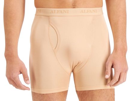 ALFANI Beige Air Mesh Solid Everyday Boxer Brief Sale