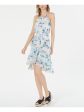 BAR III Womens Floral Sleeveless Halter Below The Knee Hi-Lo Dress Online