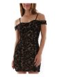 BCX DRESS Womens Ruched Floral Short Sleeve Sweetheart Neckline Mini Party Sheath Dress Fashion