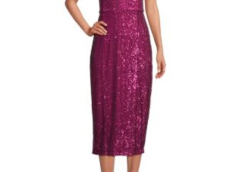 DONNA KARAN NEW YORK Womens Pink Zippered Lined Slit Back Hem Spaghetti Strap Sweetheart Neckline Maxi Cocktail Sheath Dress For Discount