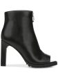 BAR III Womens Black Lug Sole Goring Arch Support Breathable Dillian Open Toe Stiletto Zip-Up Dress Shootie M Online Hot Sale