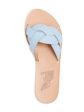 ANCIENT GREEK SANDALS Womens Light Blue Braided Arachne Round Toe Slip On Slide Sandals Shoes Hot on Sale