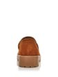 AQUA Womens Brown Embellished Chain Penny Keeper Notched Padded Derby Round Toe Slip On Leather Loafers Shoes M on Sale