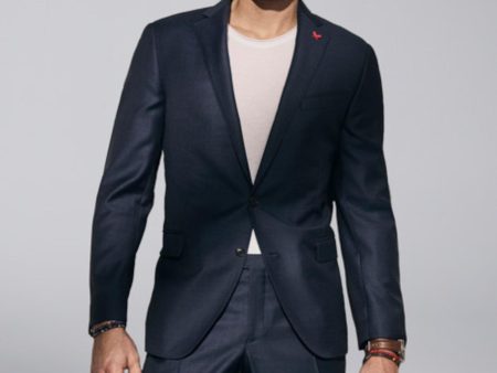 CARDINAL OF CANADA Mens Navy Lined Slim Fit Wool Blend Suit Separate Blazer Jacket Online Sale