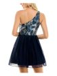 BCX DRESS Womens Sequined Sleeveless Asymmetrical Neckline Mini Formal Fit + Flare Dress Online Sale