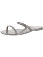 AQUA Womens Silver Strappy Square Toe Slip On Jelly Online