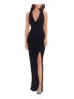 BETSY & ADAM Womens Zippered Sleeveless V Neck Full-Length Formal Gown Dress Hot on Sale