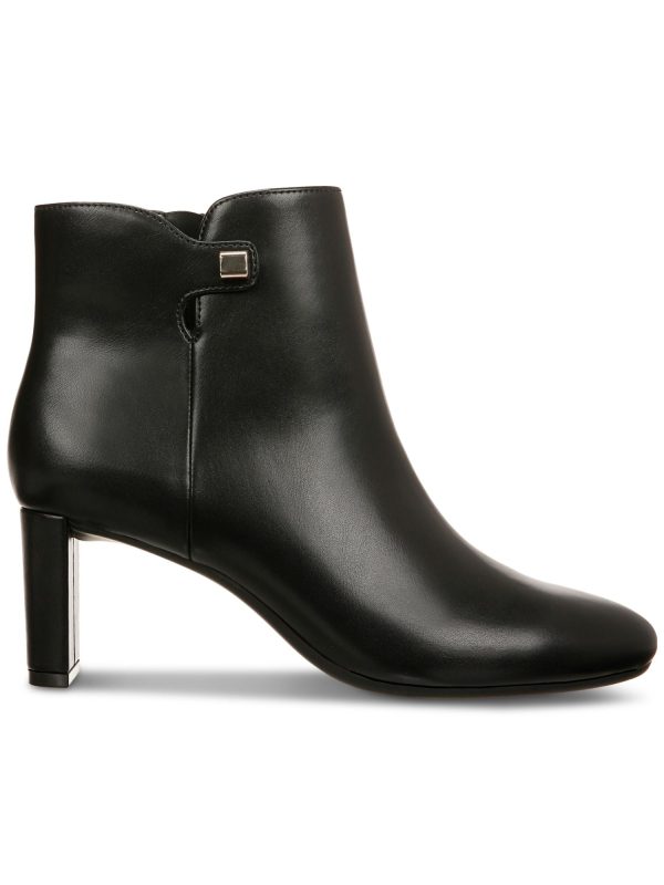 ALFANI Womens Black Padded Paam Almond Toe Sculpted Heel Zip-Up Dress Booties M Online now