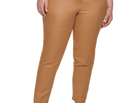 CALVIN KLEIN Womens Zippered Wear To Work Cropped Pants Discount