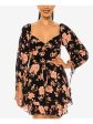 B DARLIN Womens Belted Floral 3 4 Sleeve Sweetheart Neckline Short Party Fit + Flare Dress Hot on Sale