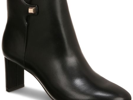 ALFANI Womens Black Padded Paam Almond Toe Sculpted Heel Zip-Up Dress Booties M Online now