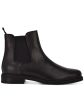 CALVIN KLEIN Mens Black Cushioned Fenwick Round Toe Leather Chelsea Online Hot Sale