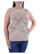 ALFANI Womens Geometric Sleeveless Turtle Neck Top For Cheap