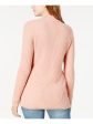 KENSIE Womens Ribbed-knit Choker Long Sleeve Tunic Sweater Discount