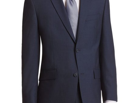 MICHAEL KORS Mens Navy Single Breasted, Classic Fit Wool Blend Suit Separate Blazer Jacket Hot on Sale