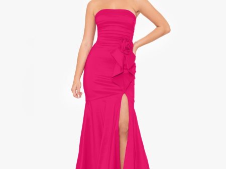 BLONDIE NITES Womens Unlined Sleeveless Strapless Full-Length Formal Gown Dress on Sale