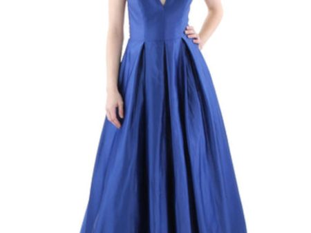 BLONDIE NITES Womens Zippered Spaghetti Strap V Neck Full-Length Evening Gown Dress Online now