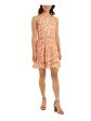 BCX Womens Scalloped Floral Sleeveless Round Neck Above The Knee A-Line Dress Discount