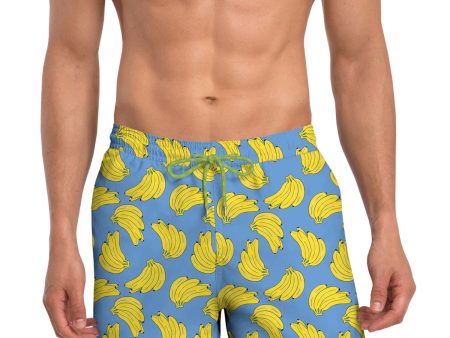 NICK GRAHAM Mens New York Light Blue Graphic Classic Fit Quick-Dry Swim Trunks Hot on Sale