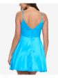 B DARLIN Womens Zippered Spaghetti Strap Sweetheart Neckline Mini Party Fit + Flare Dress Online now