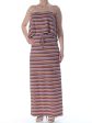 BAR III Womens Striped Sleeveless Strapless Maxi Dress Cheap