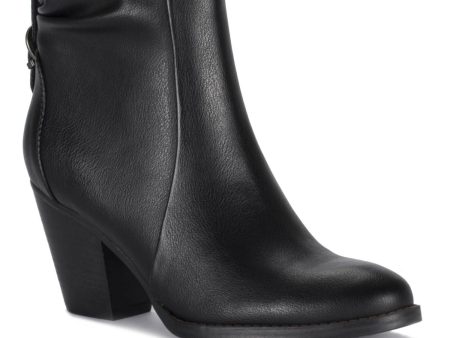 BARETRAPS Womens Black Pull Tab Buckle Accent Comfort Charee Round Toe Block Heel Zip-Up Booties M Sale