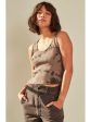 AMO Womens Ribbed Tie Dye Sleeveless Scoop Neck Tank Top Online