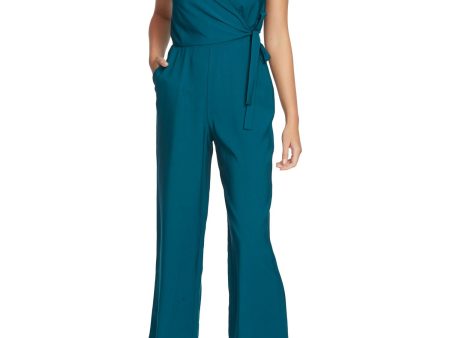 1. STATE Womens Sleeveless V Neck Wrap Cropped Jumpsuit Sale