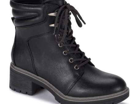 BARETRAPS Womens Black Lace Up Padded Akira Round Toe Zip-Up Combat Boots M Supply