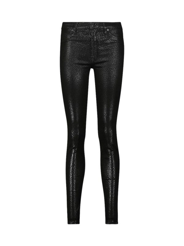 7 FOR ALL MANKIND Womens Zippered Animal Print High Waist Jeans Online