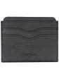 BESPOKE Men s Black Solid Leather Pebble Card Holder Online