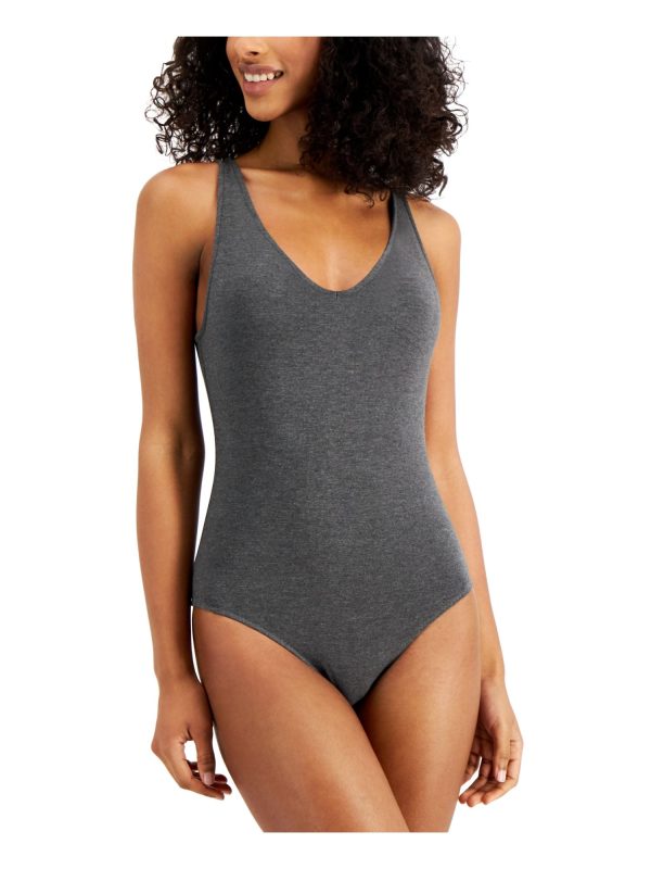 ALFANI Womens Stretch Heather Bodysuit Hot on Sale