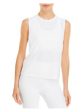 ALL ACCESS Womens White Sleeveless Crew Neck Active Wear Tank Top Sale