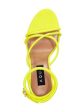 AQUA Womens Green Padded Ankle Strap Strappy Arlow Open Toe Flare Buckle Heeled Hot on Sale