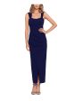 BETSY & ADAM Womens Zippered Sleeveless Square Neck Full-Length Evening Gown Dress Online now