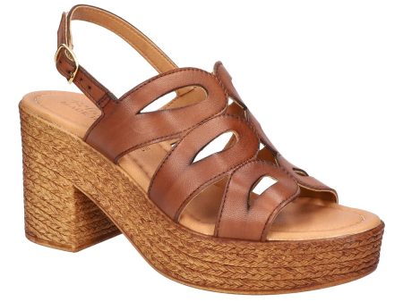 BELLA VITA Womens Brown Burnished 1  Platform Cut Out Padded Pri-italy Open Toe Platform Buckle Leather Slingback Sandal W Online