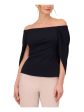 ADRIANNA PAPELL Womens Zippered Off Shoulder Evening Top Online Sale