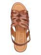 BELLA VITA Womens Brown Burnished 1  Platform Cut Out Padded Pri-italy Open Toe Platform Buckle Leather Slingback Sandal W Online