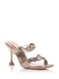 ALEXANDRE BIRMAN Womens Gold Knot Detail Cushioned Clarita Square Toe Sculpted Heel Slip On Leather Heeled on Sale