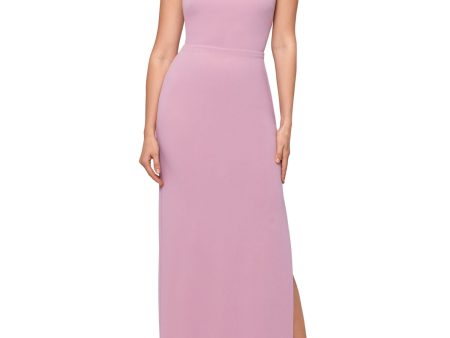 BETSY & ADAM Womens Zippered Sleeveless Crew Neck Full-Length Evening Gown Dress Online now