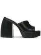 BAR III Womens Black 1-1 2  Platform Padded Goring Nessa Square Toe Sculpted Heel Slip On Leather Heeled M Online