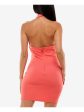 B DARLIN Womens Zippered Sleeveless Halter Short Party Body Con Dress on Sale