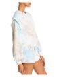 AQUA Womens Tie Dye Long Sleeve Hoodie Top on Sale