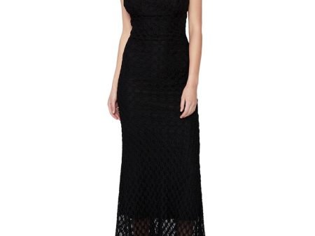 BARDOT Womens Black Stretch Lined Adjustable Pull On Spaghetti Strap Scoop Neck Tea-Length Fit + Flare Dress For Sale